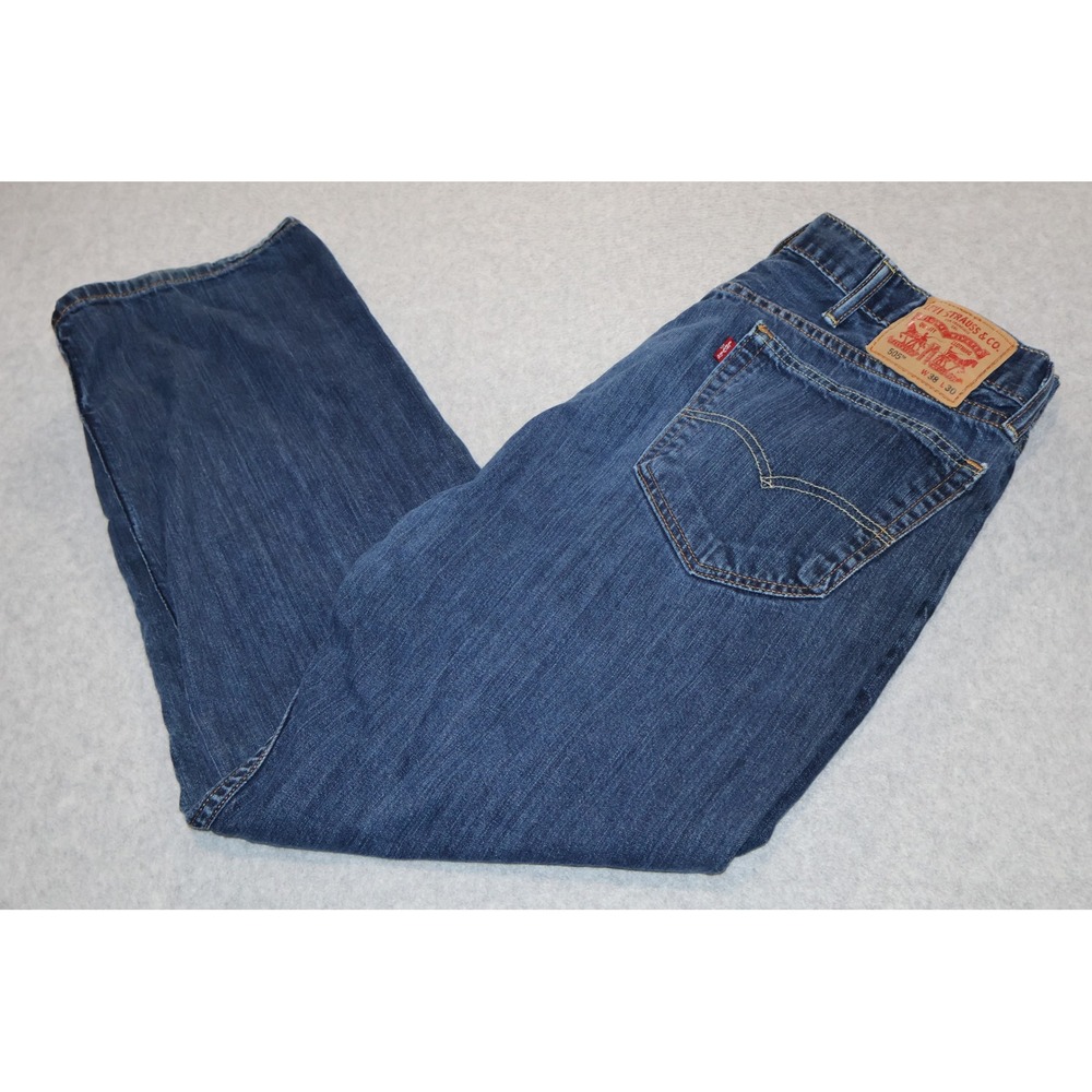 Levi's 505 Regular Fit Jeans Mens 38x29 Blue Straight Leg Denim Cotton